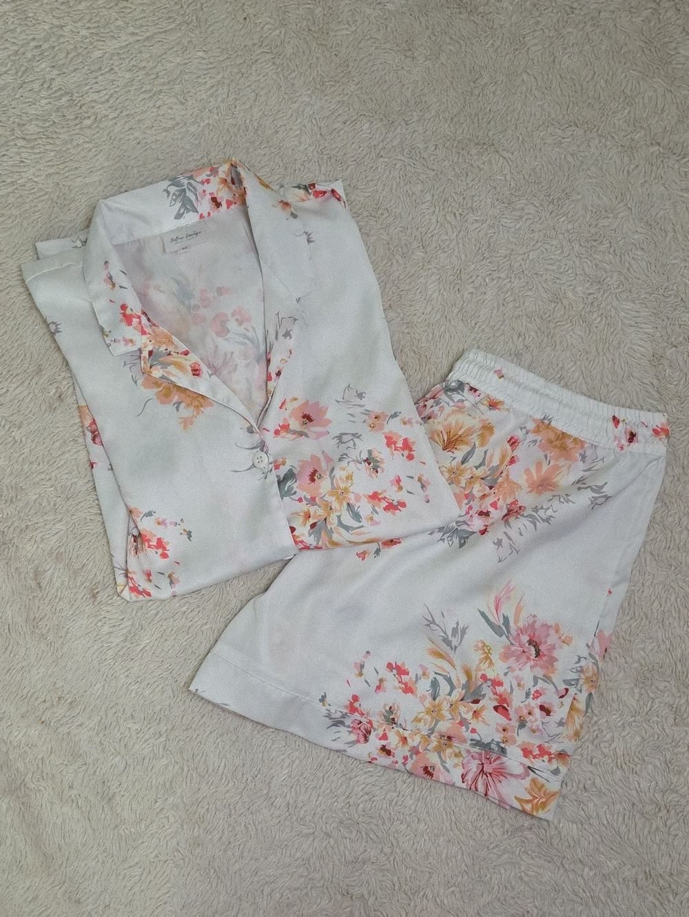 Women's Seline Lounge Floral Print Pajama Set Sz Medium